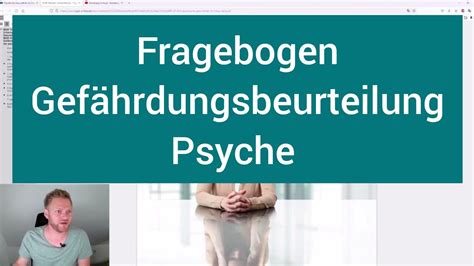 Fragebogen Psychische Belastung Gefährdungsbeurteilung Erklärung