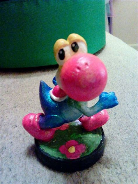 Custom Rainbow Colored Yoshi Amiibo One Only By Amazingamiibos Yoshi