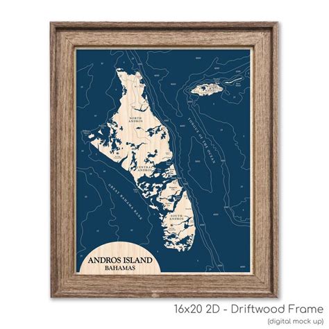 Andros Island Map | Wooden Maps | thirtyAXIS | Wood map, Bahamas map ...