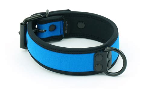 Neoprene Bold Color Puppy Collar Cblt Blk Halsb Nder Neopren