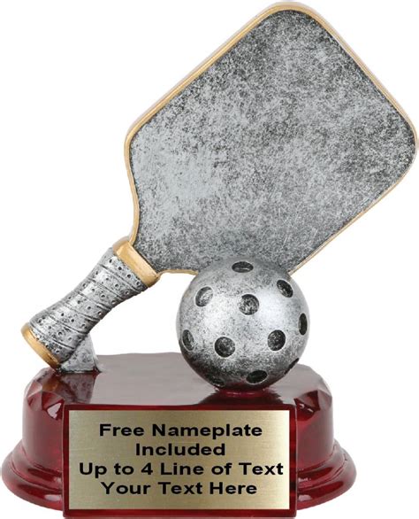 5 14 Resin Pickle Ball Trophy With Nameplate