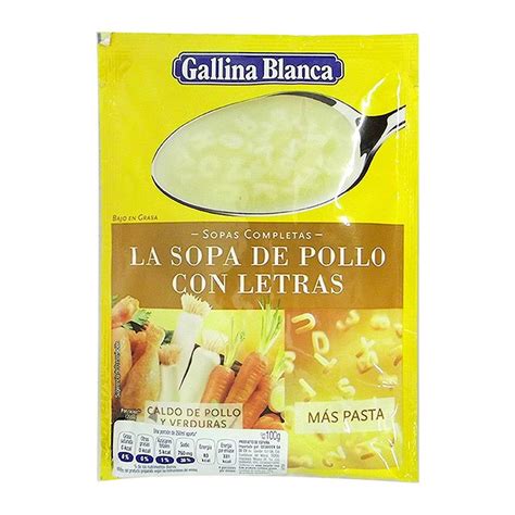 Sopa De Pollo Gallina Blanca Con Letras G Walmart