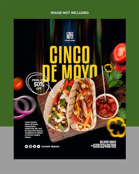 Flyer De Alimentos E Modelo De Cartaz Cinco De Mayo Banners Post PSD