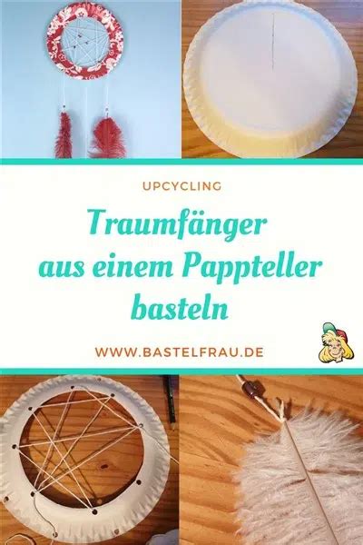 Traumfänger Aus Einem Pappteller Basteln Bastelfrau Traumfänger