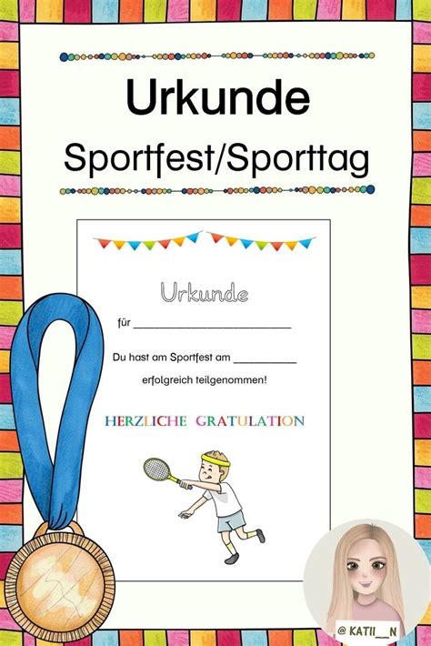 Urkunde Sportfest Sporttag Unterrichtsmaterial In Den F Chern