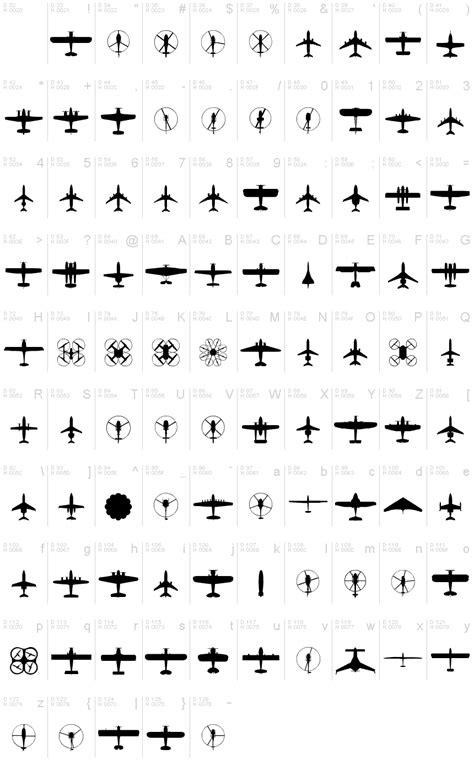 Aircraft Numbering Font