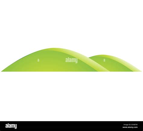 Illustration of Green Hills Cartoon isolated on a white background Stock Photo - Alamy