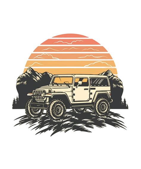 Free Off Road Car Illustration For T Shirt Design 43771344 Png