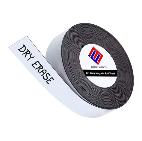 Dry Erase Magnetic Strip Roll Write On Wipe Off Magnet Without Marker