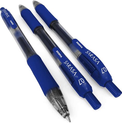 Zebra Sarasa Lot de 6 stylos à bille rétractables à encre gel 0 7 mm