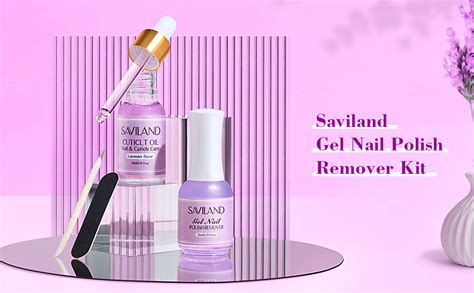 Saviland Gel Nail Polish Remover Kit Ml Gel Nail Polish Remover