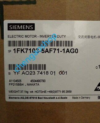 1PCS NEW SIEMENS Servo Motor 1FK7103 5AF71 1AG0 By DHL Or Fedex