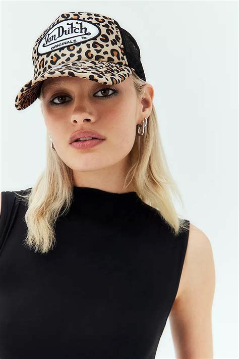 von dutch leopard print tampa trucker cap urban outfitters uk