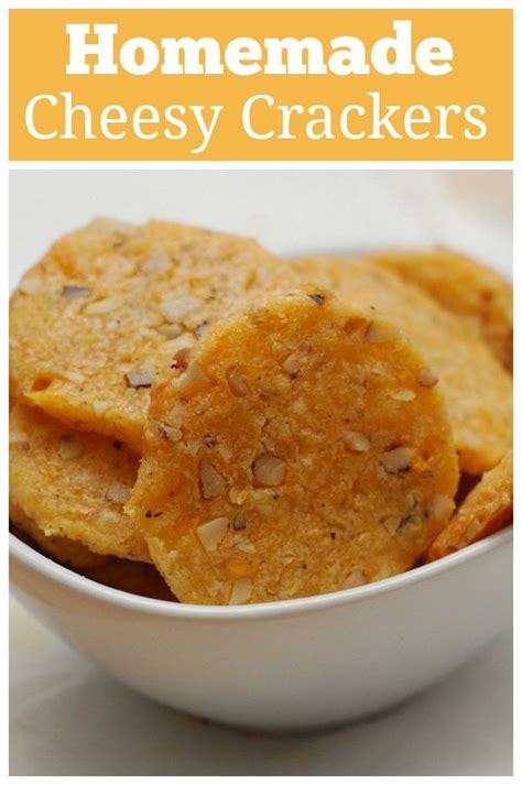 Cheddar Crackers Recipe Homemade Snacks Savory Snacks Homemade