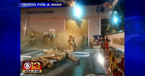 Firefighters Battle 2 Alarm Blaze In Industrial Building Cbs Baltimore