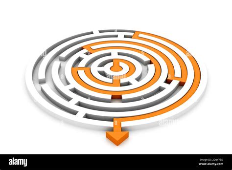 Maze puzzle solved Stock Photo - Alamy