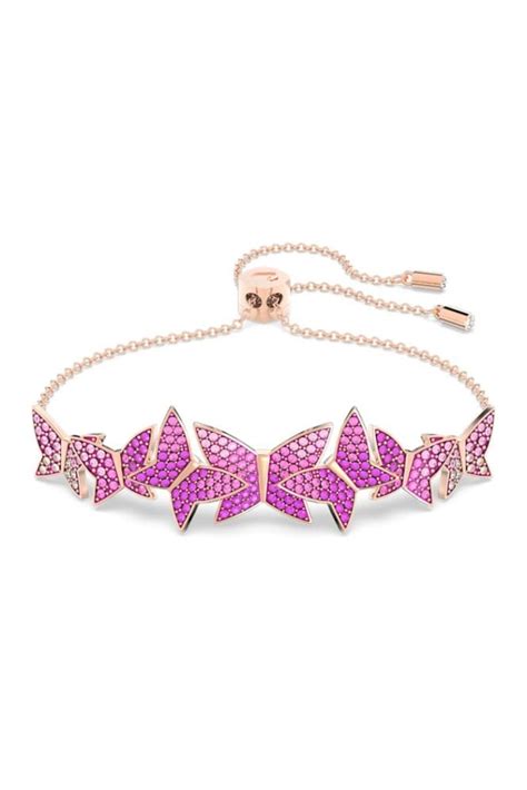 Swarovski Lilia Bracelet Butterfly Pink Rose Gold Tone 5636431 Jewellery From Adrian And Co