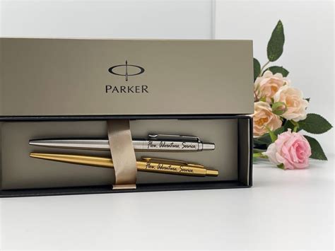 Personalized Gold Silver Parker Jotter Pen Set Of 2 Stainless Steel