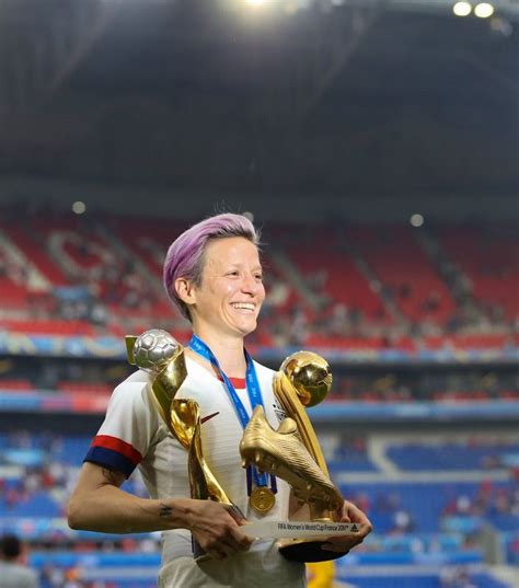 Megan Rapinoe, USWNT, with her trophies at the 2019 FIFA Women’s World ...