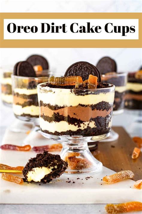 Oreo Dirt Cake Cups With Gummy Worms Picnic Lifestyle