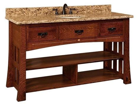 Mission 60 Single Bathroom Vanity Cabinet From Dutchcrafters Amish