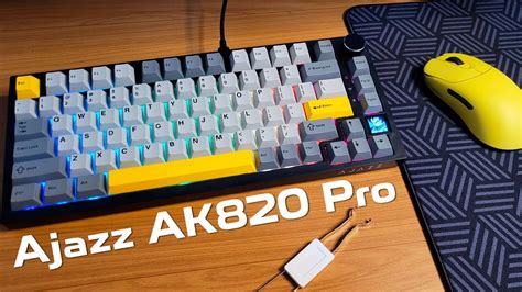 Ajazz AK820 Pro Review PT BR Teclado Wireless Telinha E