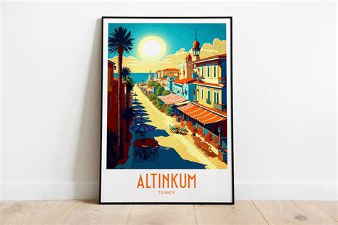 Altinkum Travel Print Wall Art Altinkum Turkey Wall Hanging Home Decoration Altinkum Turkey Gift ...