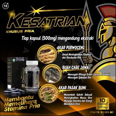 Kesatrian Kapsul Herbal Stamina Pria Dewasa Beli Herbal