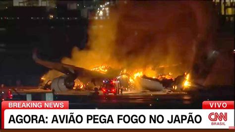 Avião 379 pessoas a bordo incendeia se no Japão CNN