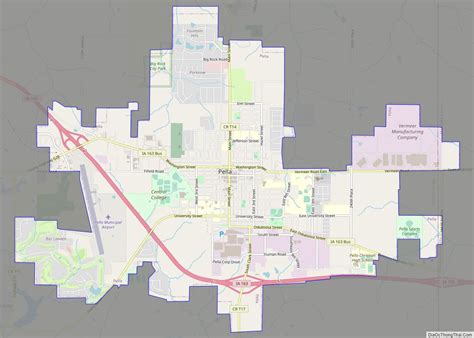 Map of Pella city, Iowa - Thong Thai Real