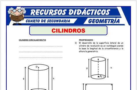 Cilindro Circular Recto para Cuarto de Secundaria – Recursos Didácticos