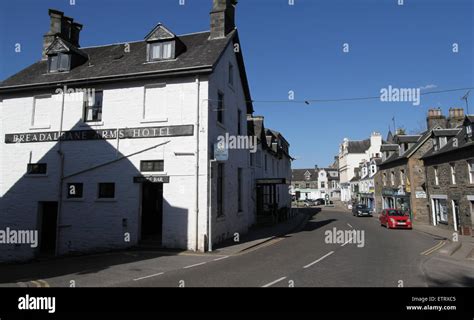 Aberfeldy Street Scene Scotland June 2015 Stock Photo Alamy