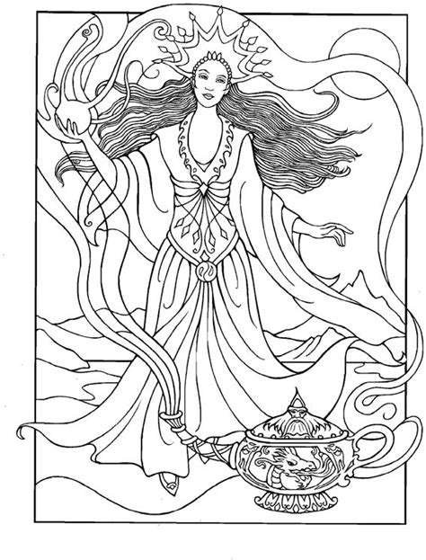 Moon Goddess Coloring Pages