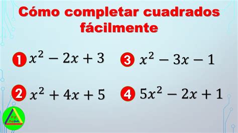 COMO COMPLETAR CUADRADOS FACILMENTE COMO COMPLETAR CUADRADOS AL