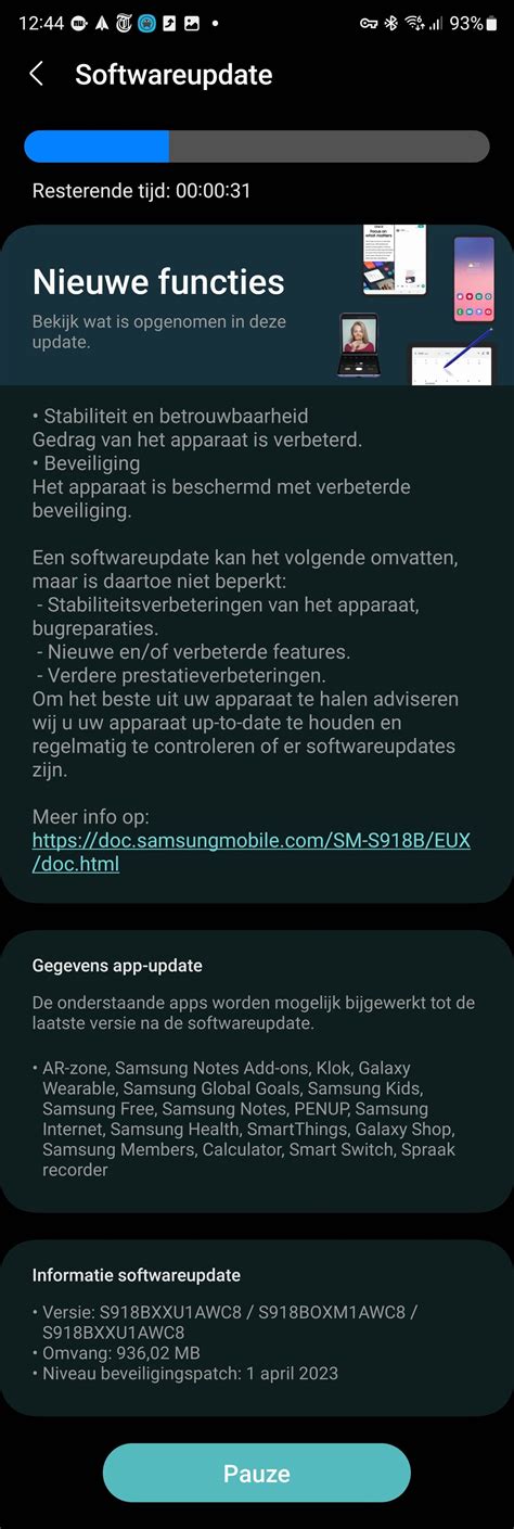 Samsung Galaxy S23 Ontvangt Nu Al De Beveiligingsupdate Van April