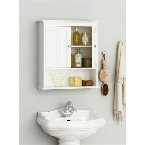 Spirich Home Bathroom Cabinet Wall Mounted with Doors, Wood Hanging ...