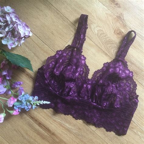 Purple Lingerie Set Aubogene And Lavender Plus Size Thong Etsy