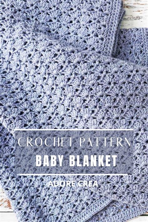 Crochet fan stitch baby blanket free crochet pattern – Artofit