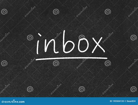 Inbox Stock Image Image Of Conceptual Background Blackboard 195504133