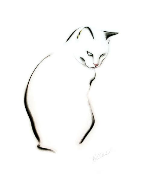 Elegant Cat Signed Print — Kellas Campbell Art | Art, Cat art, Bird art