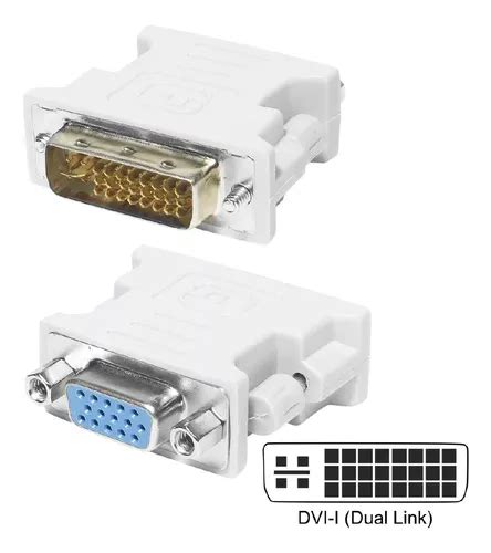 Adaptador Dvi I Macho Pinos X Vga F Mea Db Dex Dv Mercadolivre