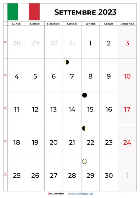 Calendario Settembre Stampabili Gratuiti Con Festivit