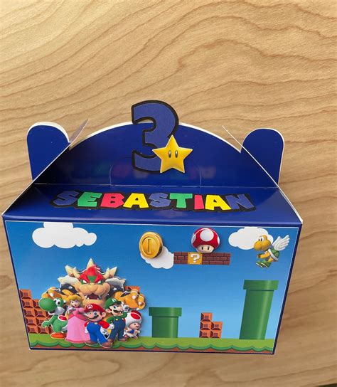 Super Mario Gable Boxes Super Mario Birthday Decor Mario Treat Boxes Yoshi Gable Box Etsy