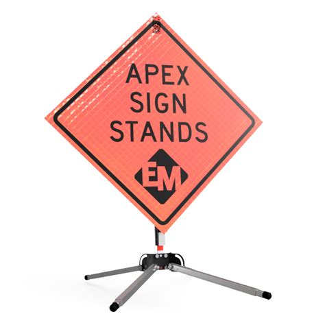 Eastern Metal Apex Flex Compact Sign Stand Aluminum Leaf Spring Silver