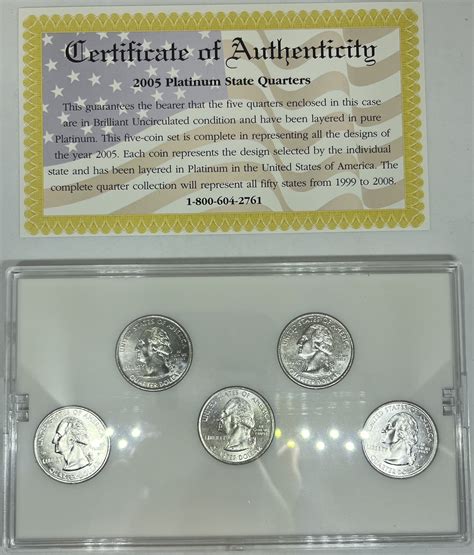 2005 Platinum Edition State Quarter Collection Property Room