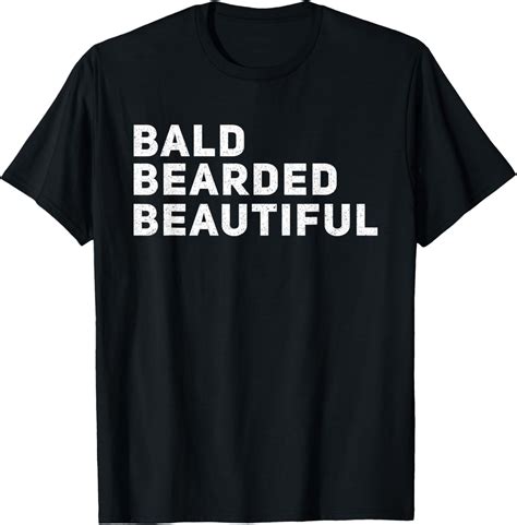 Hot Trending T Shirt With Father S Day Bald Bearded Beautiful Funny Bald Bearded Men Walmart