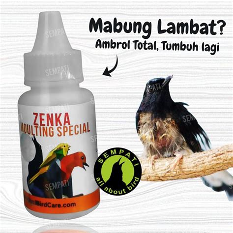 Jual Zenka Moulting Special Alami Bird Care Obat Burung Sakit Penumbuh