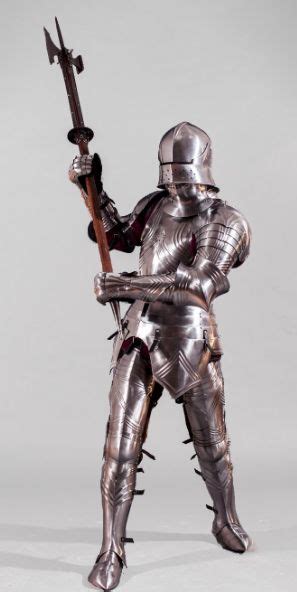 Gothic Armor With Short Polearm Knight Armor Medieval Armor