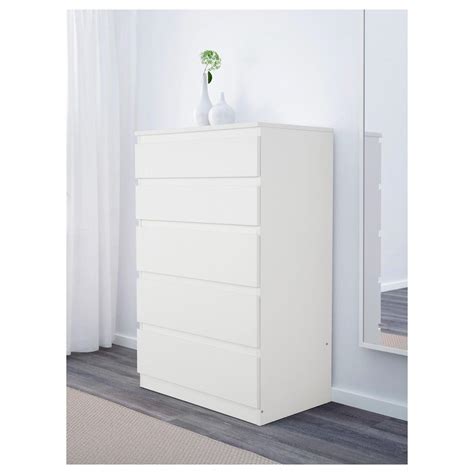 СКОНЕВИК Комод с 5 ящиками - белый (603.277.69) - отзывы, цена, где купить