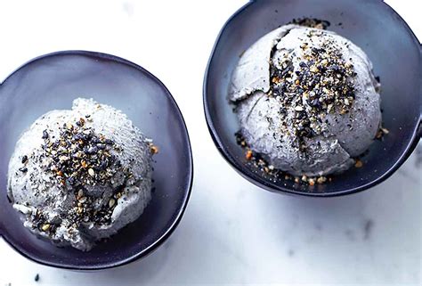 Black Sesame Seed Gelato Baking Sweets Hungry Onion